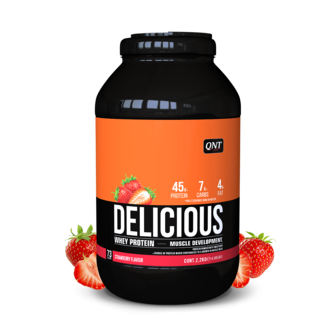 QNT - Delicious Whey Protein Powder (2,2kg) - Strawberry