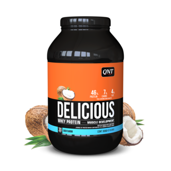 QNT - Delicious Whey Protein Powder (908g) - Coconut - Real Nutrition Wholesale