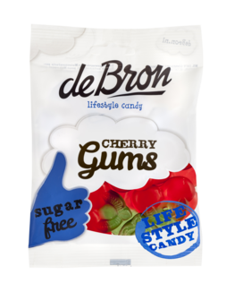 De Bron Lifestyle Candies - suikervrije Cherry Gums bij Real Nutrition Groothandel