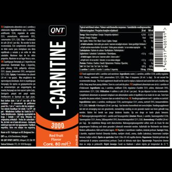 QNT L-carnitine 3000 shot red fruit - Real Nutrition Groothandel