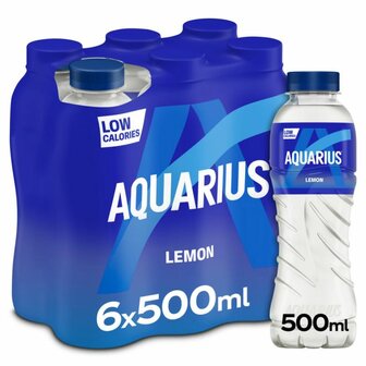 Aquarius Lemon (6x500ml) - Real Nutrition Wholesale