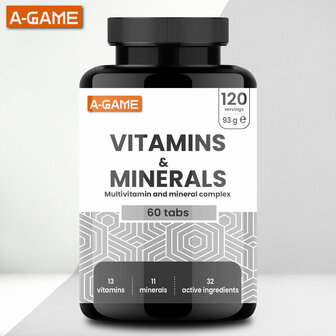 A-Game Vitamines &amp; Mineralen 60 tabletten