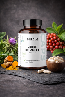 Nutri+ lever complex 120 caps nu beschikbaar bij Real Nutrition groothandel sportvoeding