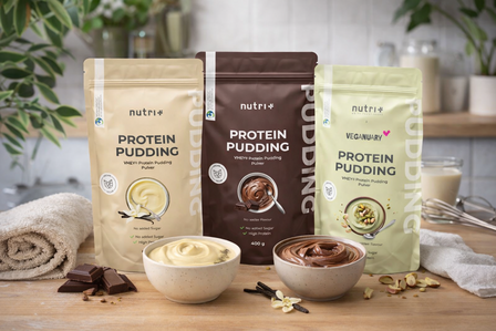 Nutri+ Protein pudding (400g)  nu beschikbaar bij Real Nutrition Wholesale sportvoeding