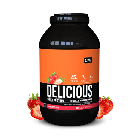 QNT - Delicious Whey Protein Powder (2,2kg) - Strawberry