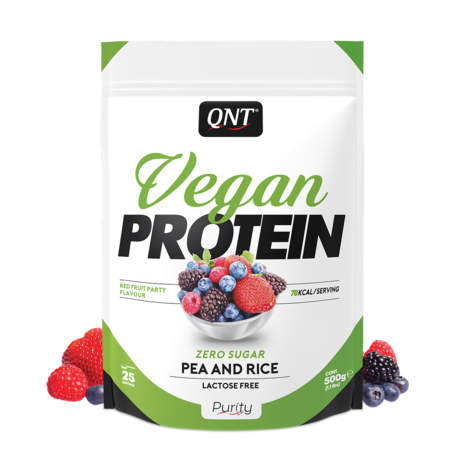 QNT Vegan protein - Red Fruits Party - Real Nutrition Wholesale
