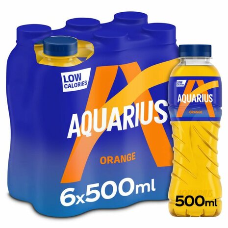 Aquarius Orange (6x500ml) - Real Nutrition Wholesale