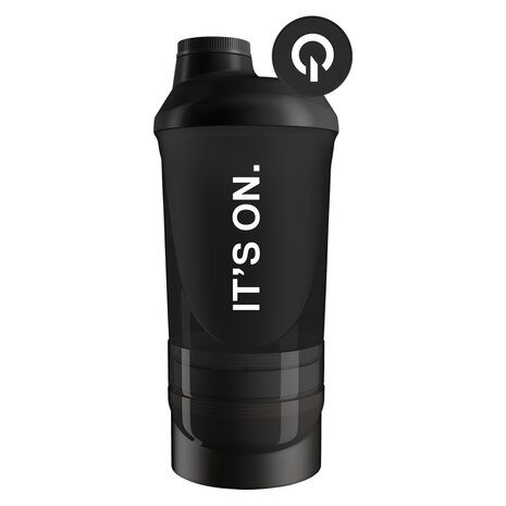 QNT Shaker XL black smoke 600 + 350 ml back - Real Nutrition