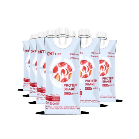 QNT Protein Shake tetra aardbei - 12x330ml - Real Nutrition.png