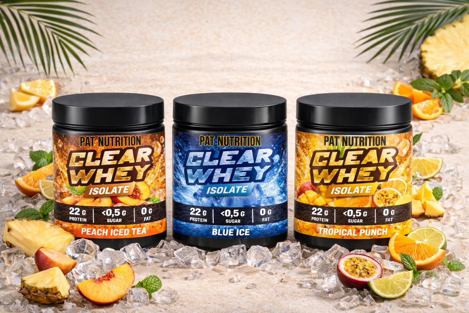 PAT Nutrition - Clear Whey Isolate - Beach Banner